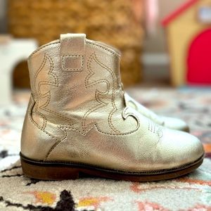 Zara Kids Gold Western Boot